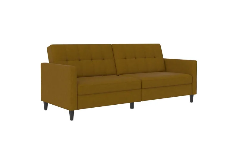 Sovesofa Hartford 203x83x82 cm, Curry, Linstoffutseende (100 % polyester) - 203x83x82 cm, Curry, Linstoffutseende (100 % polyester) - Møbler - Sofaer - Sovesofaer