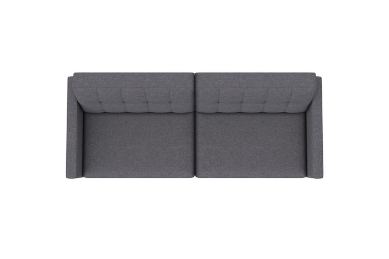Sovesofa Hartford 203x83x82 cm, Grå, Linstoffutseende (100 % polyester) - 203x83x82 cm, Grå, Linstoffutseende (100 % polyester) - Møbler - Sofaer - Sovesofaer