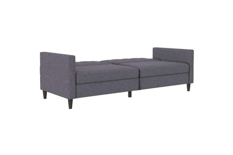 Sovesofa Hartford 203x83x82 cm, Grå, Linstoffutseende (100 % polyester) - 203x83x82 cm, Grå, Linstoffutseende (100 % polyester) - Møbler - Sofaer - Sovesofaer