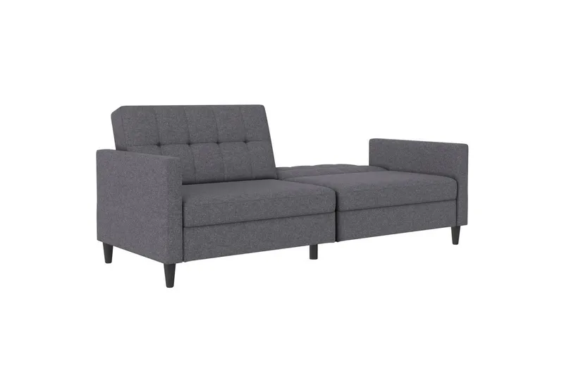Sovesofa Hartford 203x83x82 cm, Grå, Linstoffutseende (100 % polyester) - 203x83x82 cm, Grå, Linstoffutseende (100 % polyester) - Møbler - Sofaer - Sovesofaer