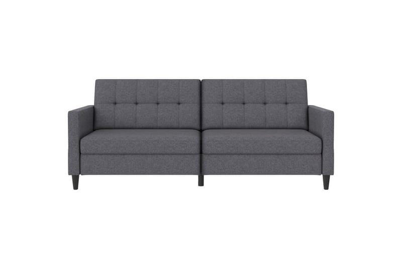 Sovesofa Hartford 203x83x82 cm, Grå, Linstoffutseende (100 % polyester) - 203x83x82 cm, Grå, Linstoffutseende (100 % polyester) - Møbler - Sofaer - Sovesofaer