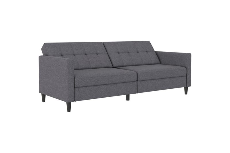 Sovesofa Hartford 203x83x82 cm, Grå, Linstoffutseende (100 % polyester) - 203x83x82 cm, Grå, Linstoffutseende (100 % polyester) - Møbler - Sofaer - Sovesofaer