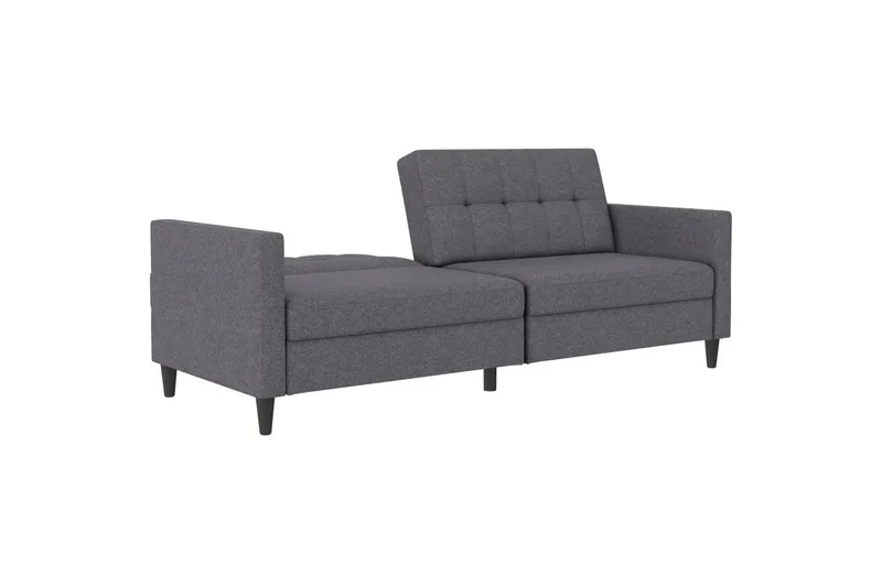 Sovesofa Hartford 203x83x82 cm, Grå, Linstoffutseende (100 % polyester) - 203x83x82 cm, Grå, Linstoffutseende (100 % polyester) - Møbler - Sofaer - Sovesofaer