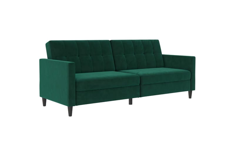 Sovesofa Hartford 203x83x82 cm, Mørk grønn, Fløyel - 203x83x82 cm, Mørk grønn, Fløyel - Møbler - Sofaer - Sovesofaer