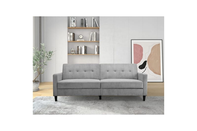 Sovesofa Hartford II 203x83x82 cm, Grå - 203x83x82 cm, Grå - Møbler - Sofaer - Sovesofaer