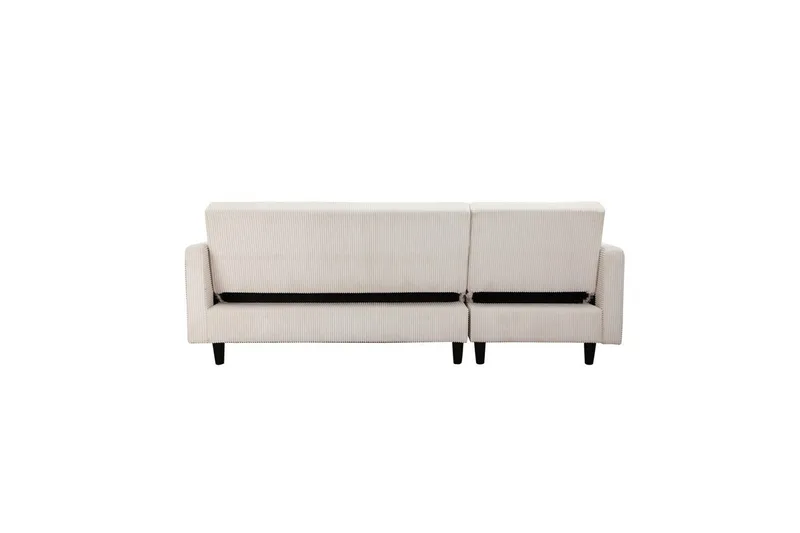 Sovesofa Hartford II 203x83x82 cm, Krem - 203x83x82 cm, Krem - Møbler - Sofaer - Sovesofaer