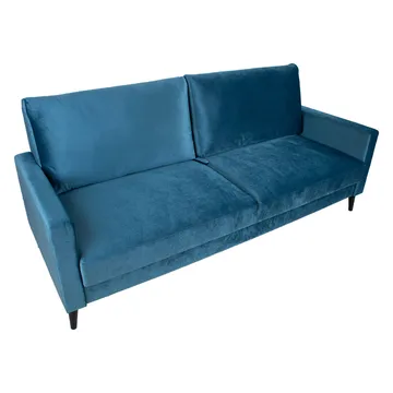 Sovesofa HOME4YOU Anna med oppbevaringsboks Blågrønn velur - blågrønn - Møbler - Sofaer - Sovesofaer