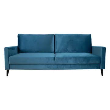 Sovesofa HOME4YOU Anna med oppbevaringsboks Blågrønn velur - blågrønn - Møbler - Sofaer - Sovesofaer
