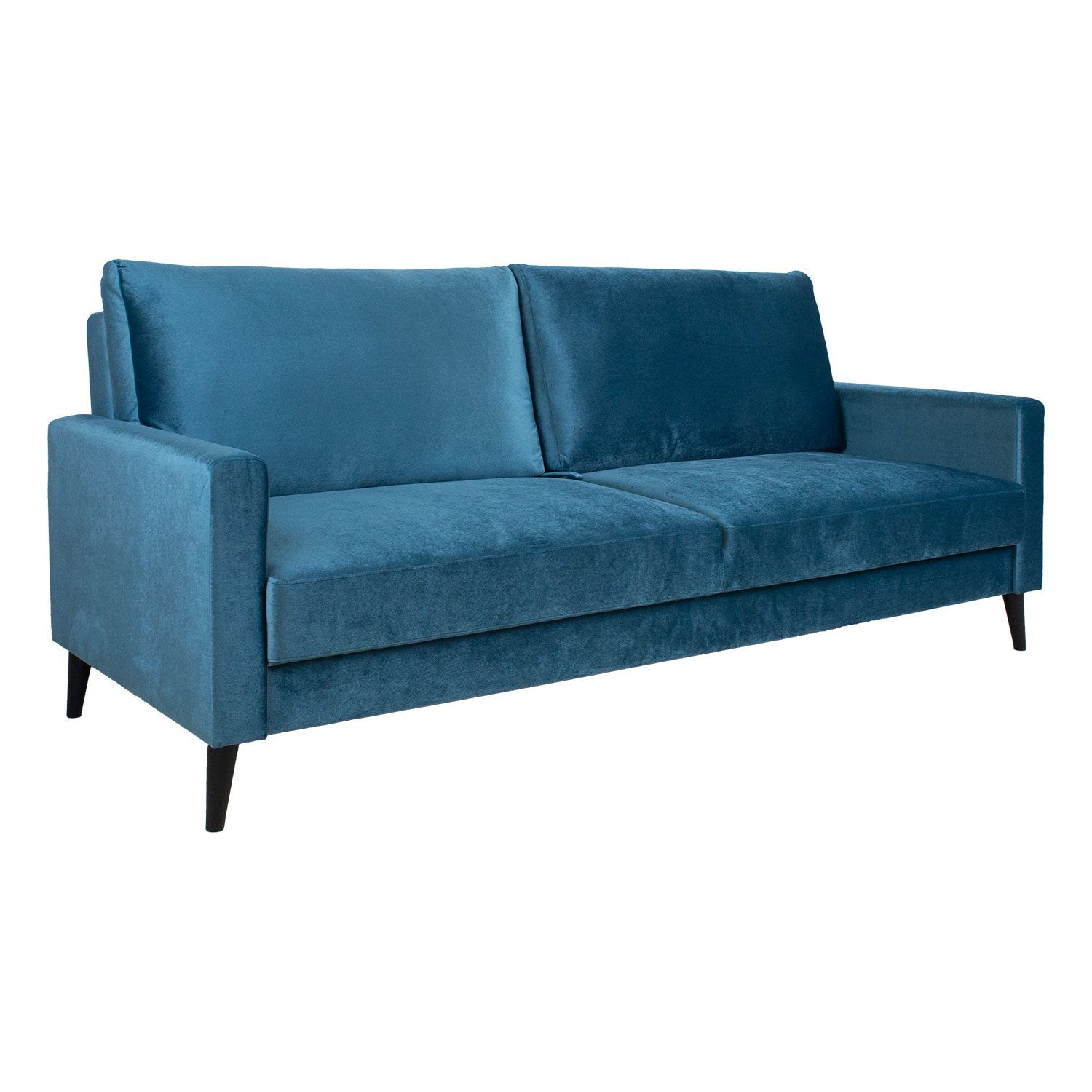Sovesofa HOME4YOU Anna med oppbevaringsboks Blågrønn velur - blågrønn