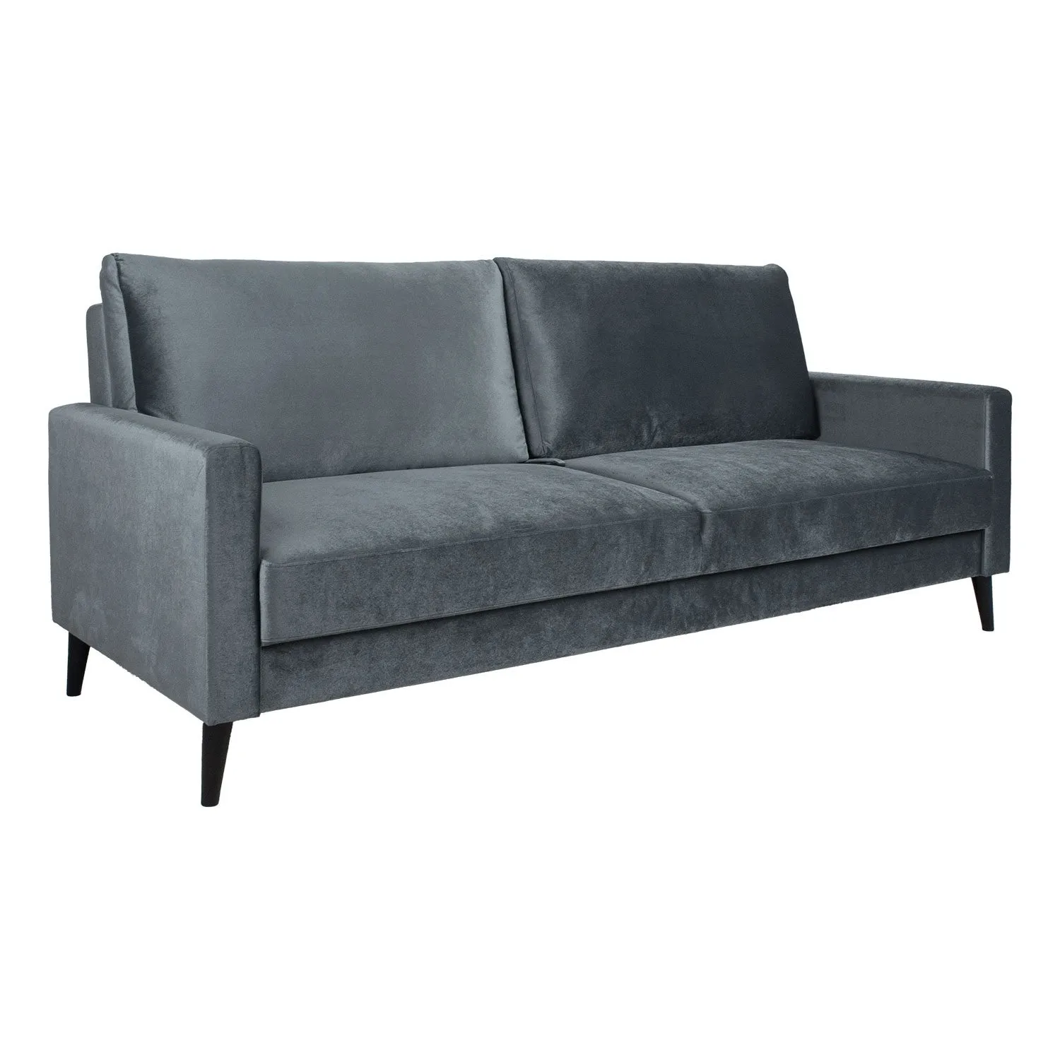 Sovesofa HOME4YOU Anna med oppbevaringsboks Grå fløyel - grå