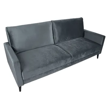Sovesofa HOME4YOU Anna med oppbevaringsboks Grå fløyel - grå - Møbler - Sofaer - Sovesofaer