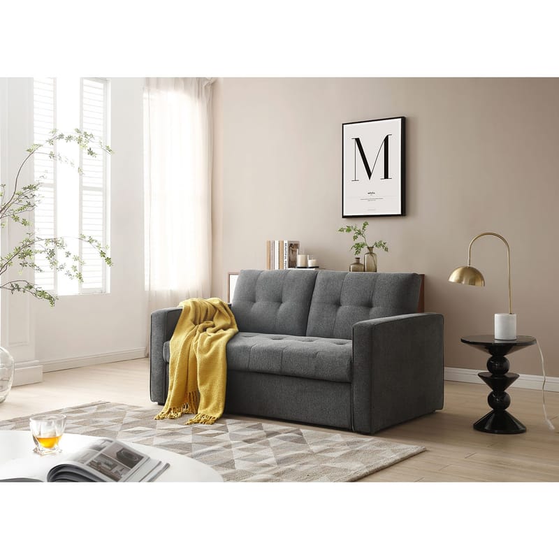 Sovesofa HOME4YOU Jorge 2-seter Grå - grå - Møbler - Sofaer - Sovesofaer