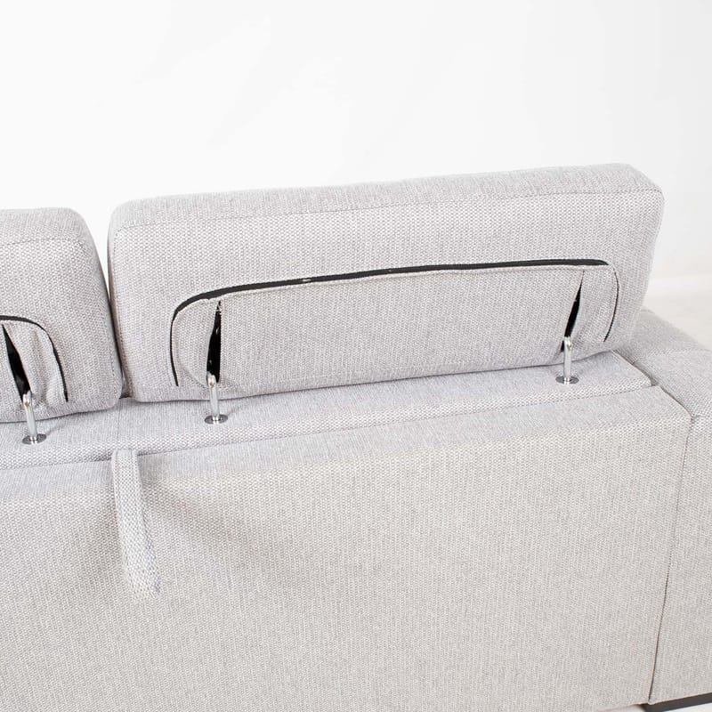 Sovesofa HOME4YOU Kingston 3-seter 198x96x76/94 cm Grå - grå - Møbler - Sofaer - Sovesofaer