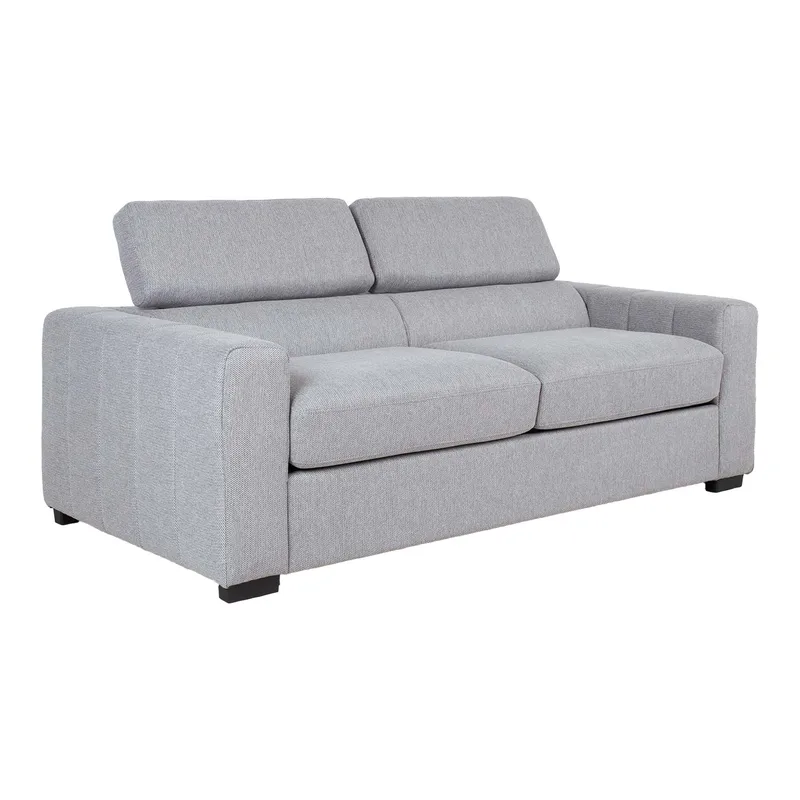 Sovesofa HOME4YOU Kingston 3-seter 198x96x76/94 cm Grå - grå - Møbler - Sofaer - Sovesofaer