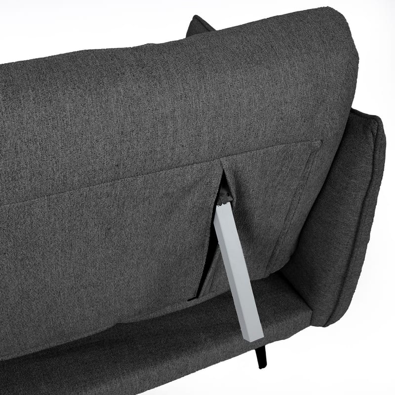 Sovesofa HOME4YOU Lander 3-seter Mørk grå - Mørk grå - Møbler - Sofaer - Sovesofaer