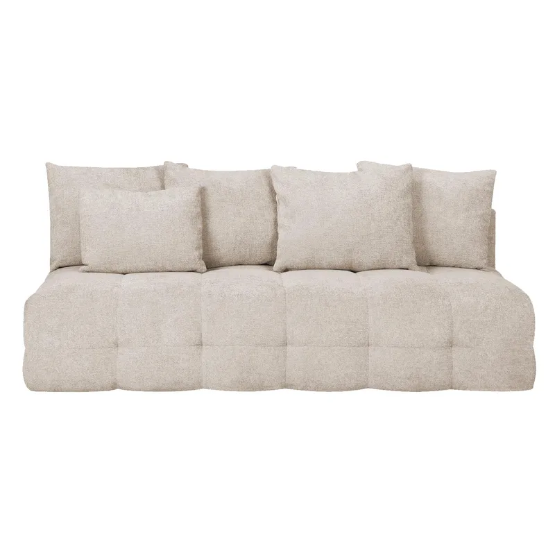 Sovesofa HOME4YOU Luise 3-seter beige - beige - Møbler - Sofaer - Sovesofaer