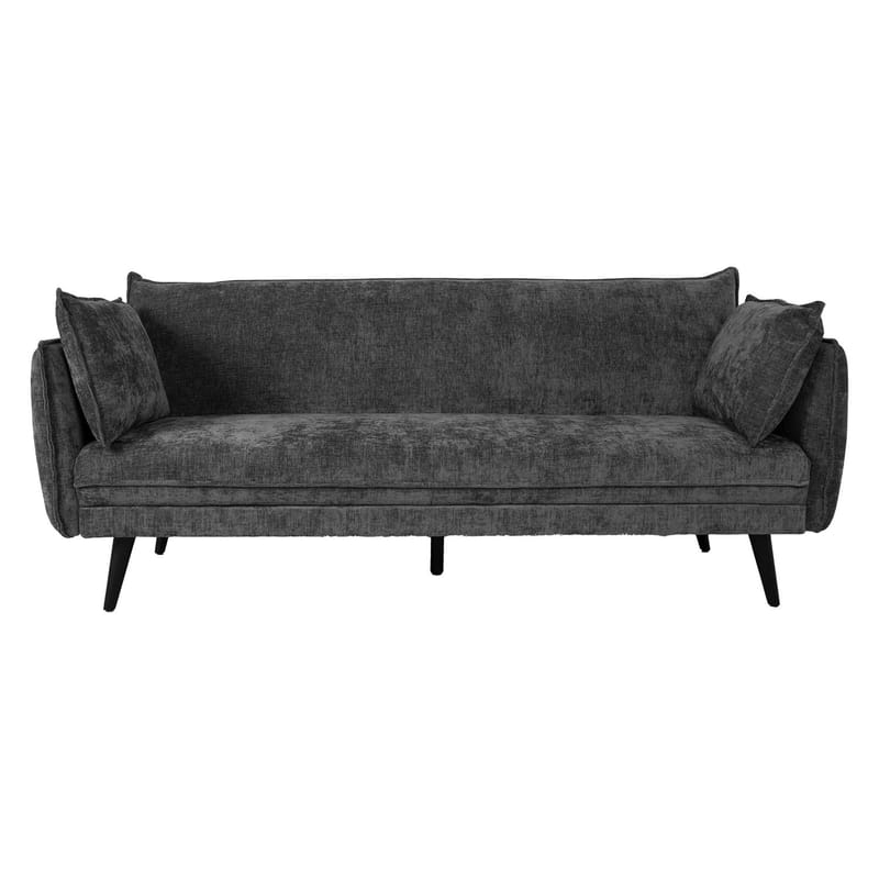 Sovesofa HOME4YOU Noella 3-seter Mørk grå - mørk grå - Møbler - Sofaer - Sovesofaer
