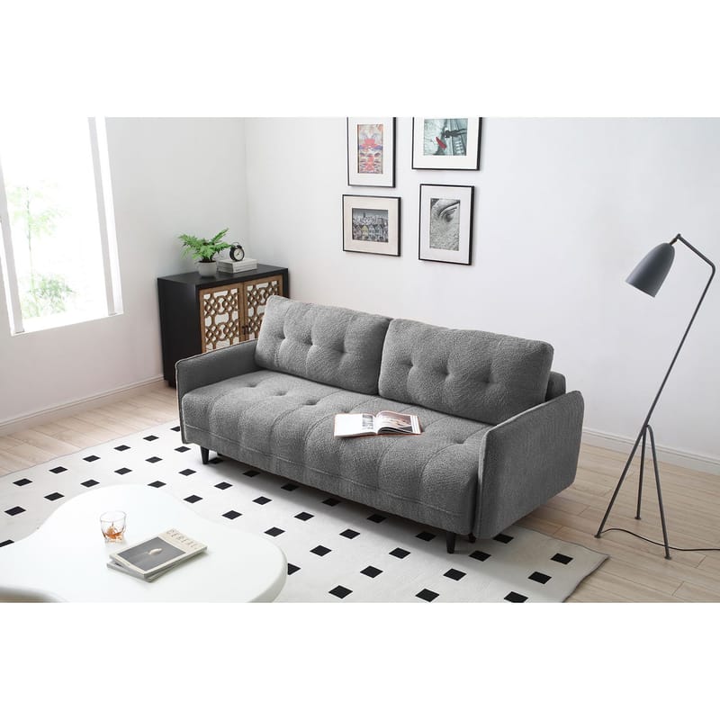 Sovesofa HOME4YOU Sarita 3-seter Grå - Grå - Møbler - Sofaer - Sovesofaer