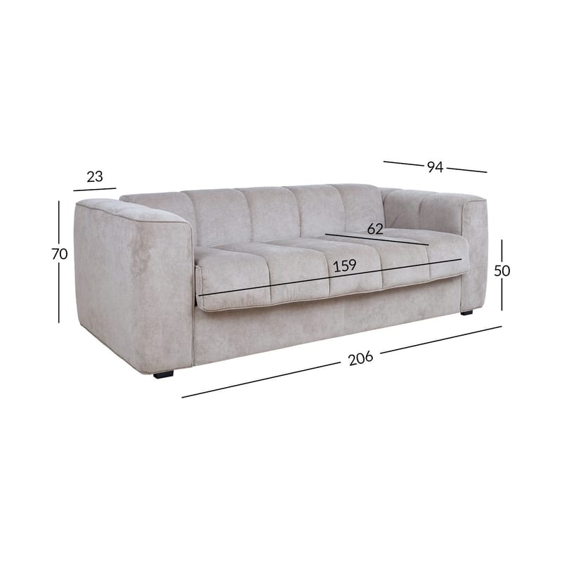 Sovesofa HOME4YOU Stella med fjærmadrass Beige - Beige - Møbler - Sofaer - Sovesofaer
