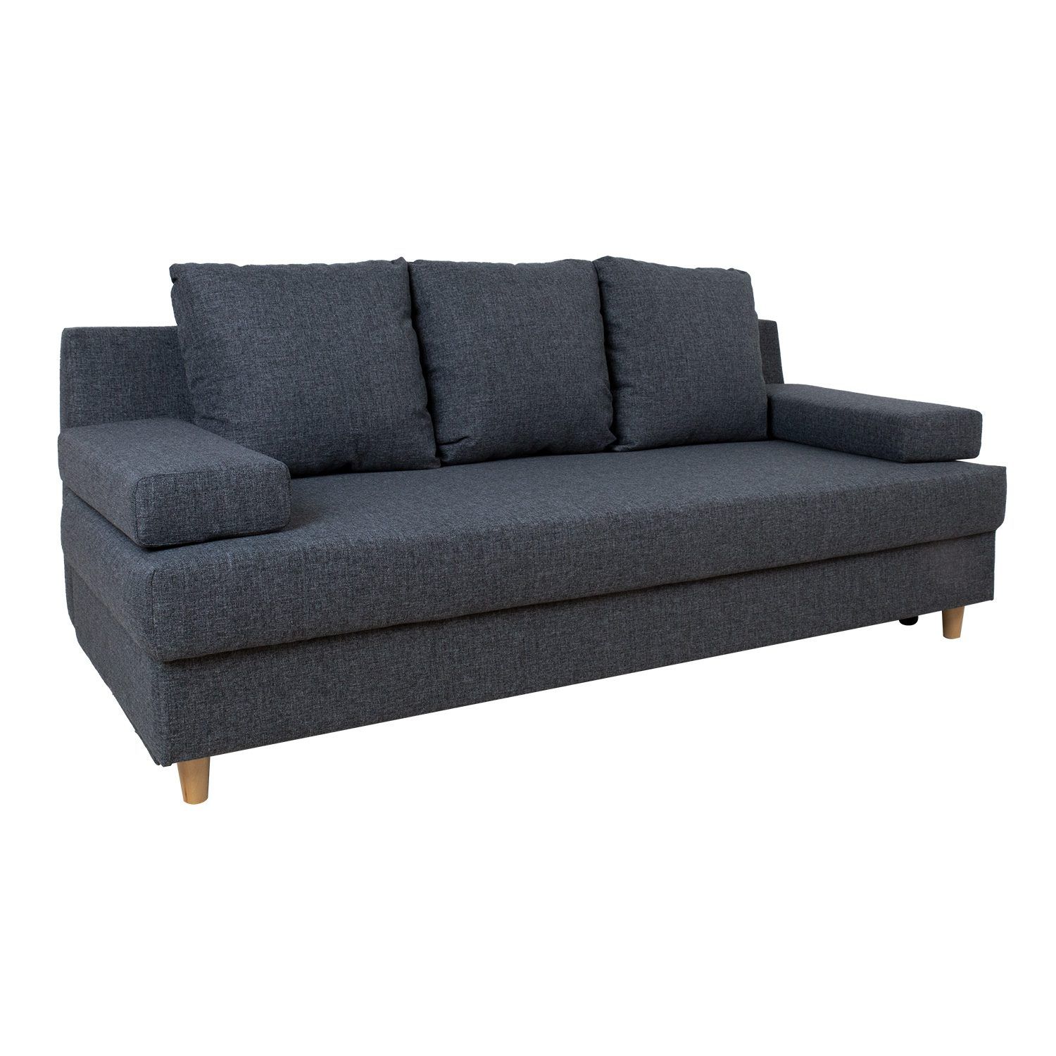 Sovesofa HOME4YOU Vella med oppbevaringsboks Mørk grå - Mørk grå