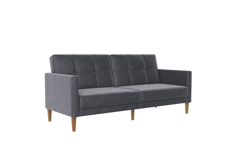 Sovesofa Lilly Antrasitt, Fløyel - Antrasitt, Fløyel - Møbler - Sofaer - Sovesofaer