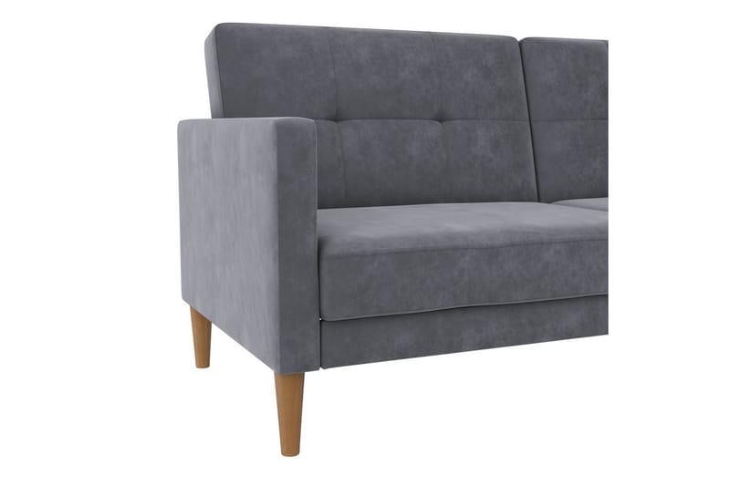 Sovesofa Lilly Antrasitt, Fløyel - Antrasitt, Fløyel - Møbler - Sofaer - Sovesofaer