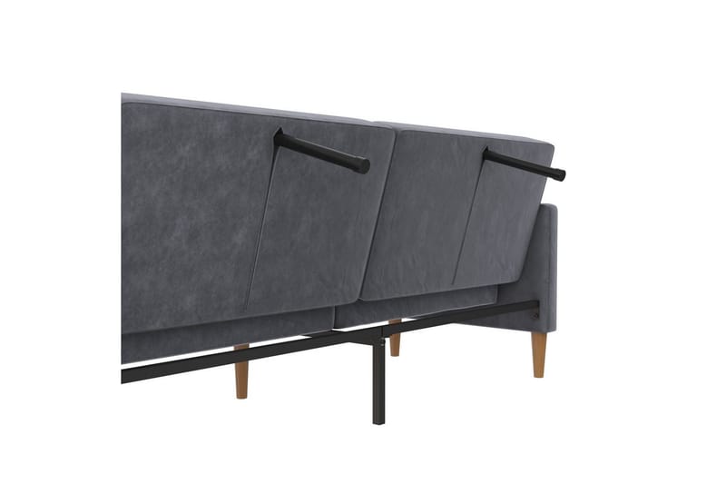 Sovesofa Lilly Antrasitt, Fløyel - Antrasitt, Fløyel - Møbler - Sofaer - Sovesofaer