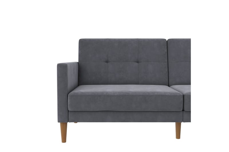 Sovesofa Lilly Antrasitt, Fløyel - Antrasitt, Fløyel - Møbler - Sofaer - Sovesofaer