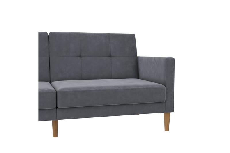 Sovesofa Lilly Antrasitt, Fløyel - Antrasitt, Fløyel - Møbler - Sofaer - Sovesofaer