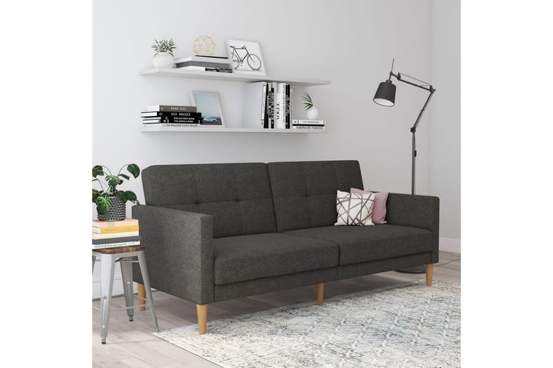 Sovesofa Lilly Antrasitt, Lin - Antrasitt, Lin - Møbler - Sofaer - Sovesofaer