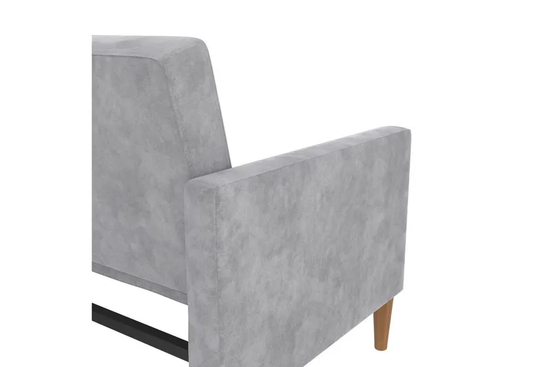 Sovesofa Lilly Lys grå, Fløyel - Lys grå, Fløyel - Møbler - Sofaer - Sovesofaer