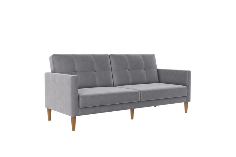 Sovesofa Lilly Lys grå, Fløyel - Lys grå, Fløyel - Møbler - Sofaer - Sovesofaer
