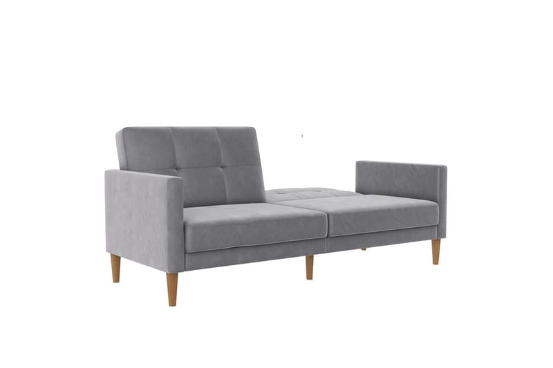 Sovesofa Lilly Lys grå, Fløyel - Lys grå, Fløyel - Møbler - Sofaer - Sovesofaer