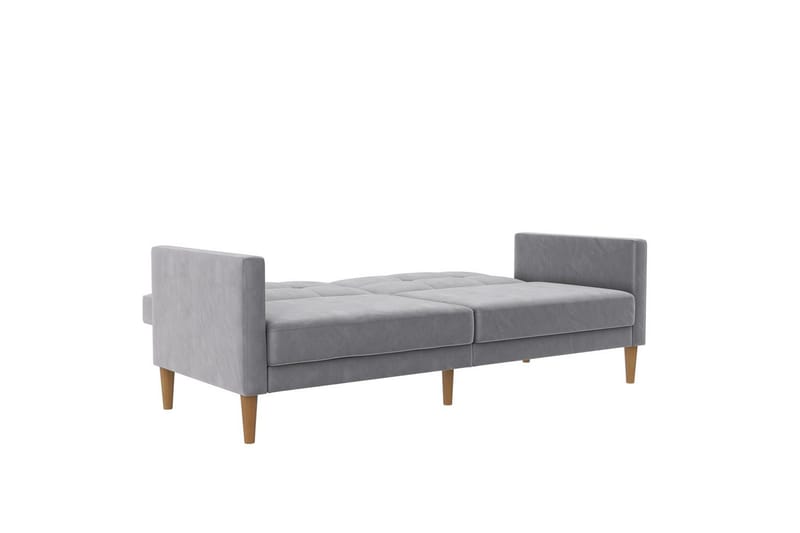Sovesofa Lilly Lys grå, Fløyel - Lys grå, Fløyel - Møbler - Sofaer - Sovesofaer