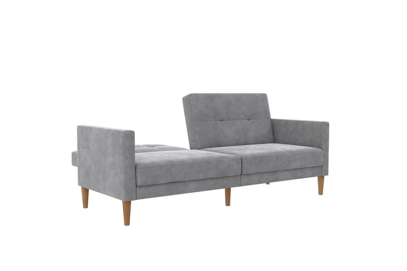 Sovesofa Lilly Lys grå, Fløyel - Lys grå, Fløyel - Møbler - Sofaer - Sovesofaer