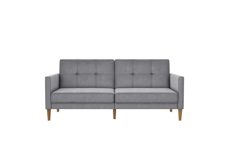 Sovesofa Lilly Lys grå, Fløyel - Lys grå, Fløyel - Møbler - Sofaer - Sovesofaer