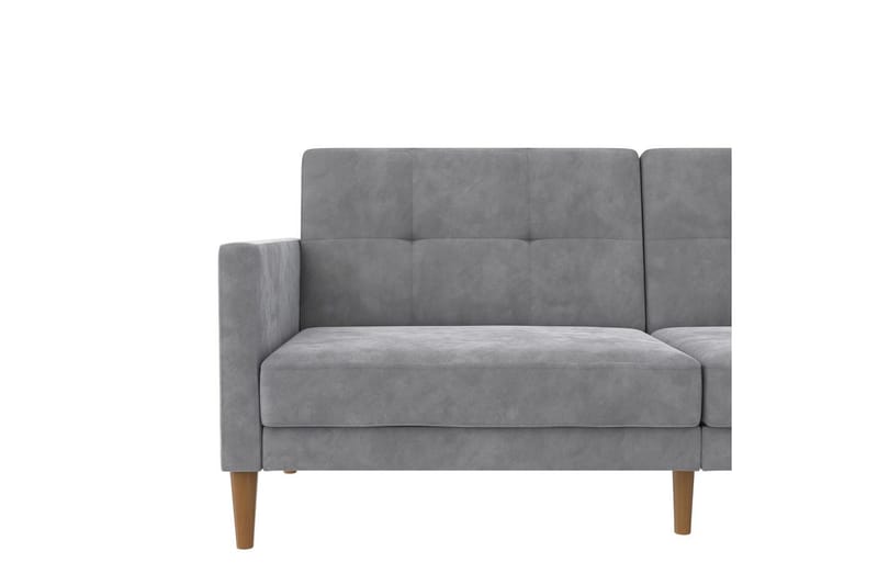 Sovesofa Lilly Lys grå, Fløyel - Lys grå, Fløyel - Møbler - Sofaer - Sovesofaer