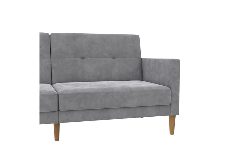 Sovesofa Lilly Lys grå, Fløyel - Lys grå, Fløyel - Møbler - Sofaer - Sovesofaer