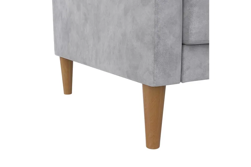 Sovesofa Lilly Lys grå, Fløyel - Lys grå, Fløyel - Møbler - Sofaer - Sovesofaer