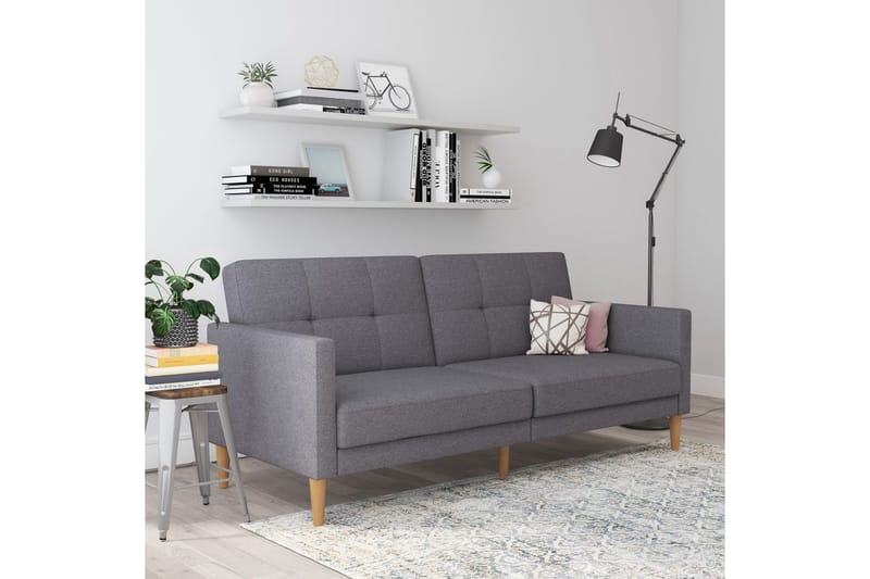 Sovesofa Lilly Lys grå, Lin - Lys grå, Lin - Møbler - Sofaer - Sovesofaer