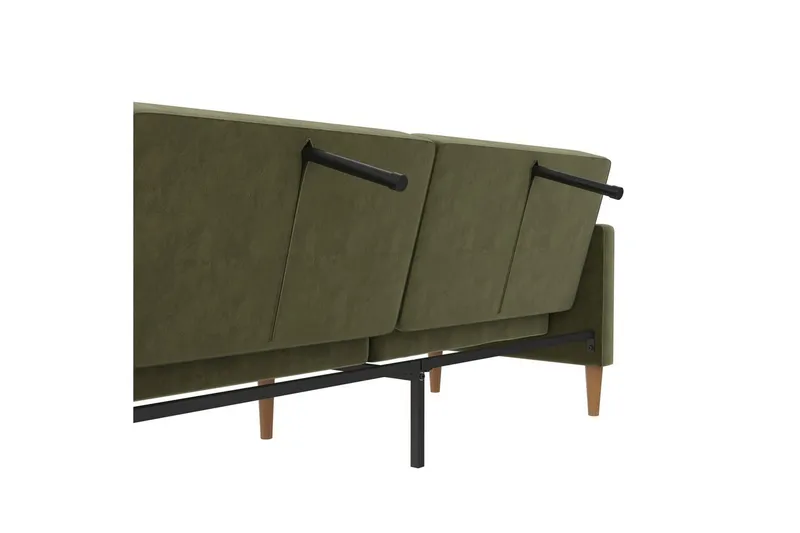 Sovesofa Lilly Olivengrønn, Fløyel - Olivengrønn, Fløyel - Møbler - Sofaer - Sovesofaer