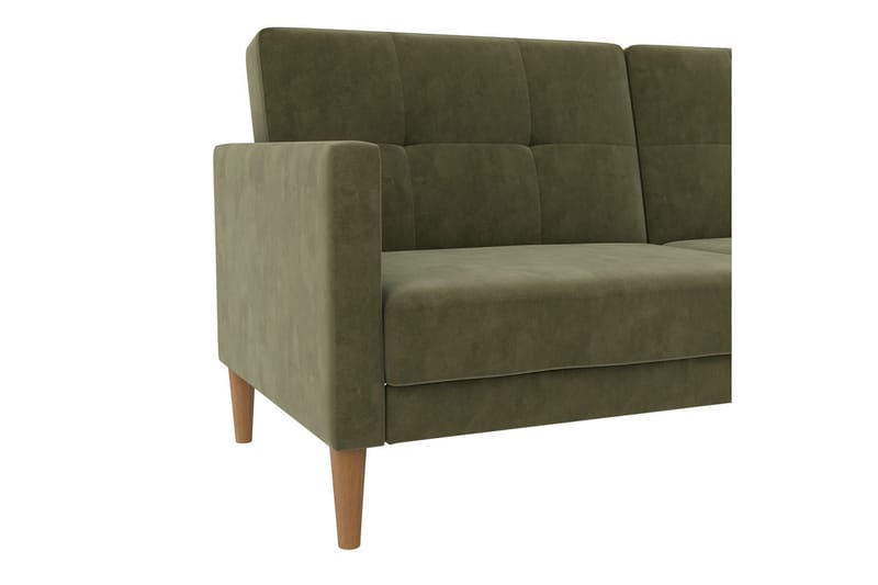 Sovesofa Lilly Olivengrønn, Fløyel - Olivengrønn, Fløyel - Møbler - Sofaer - Sovesofaer