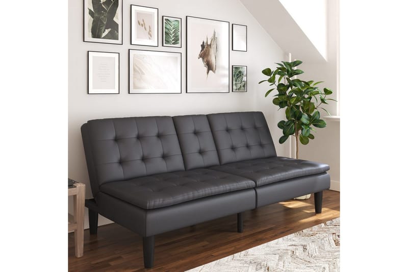 Sovesofa Maine Grå PU - Grå PU - Møbler - Sofaer - Sovesofaer