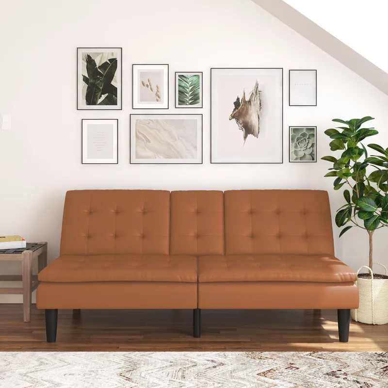 Sovesofa Maine Kognac - Kognac - Møbler - Sofaer - Sovesofaer
