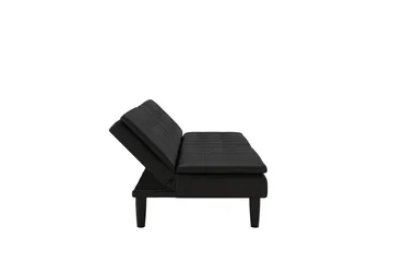 Sovesofa Maine Svart - Svart - Møbler - Sofaer - Sovesofaer