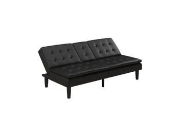 Sovesofa Maine Svart - Svart - Møbler - Sofaer - Sovesofaer