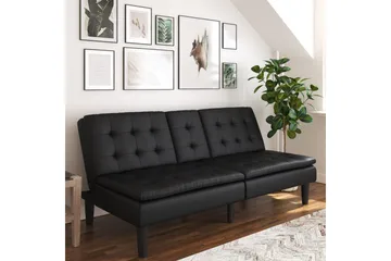 Sovesofa Maine Svart - Svart - Møbler - Sofaer - Sovesofaer