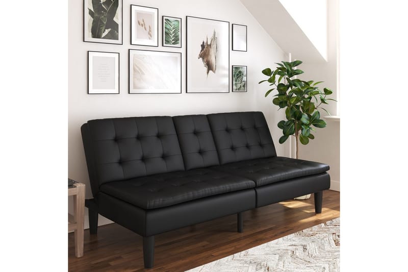 Sovesofa Maine Svart - Svart - Møbler - Sofaer - Sovesofaer