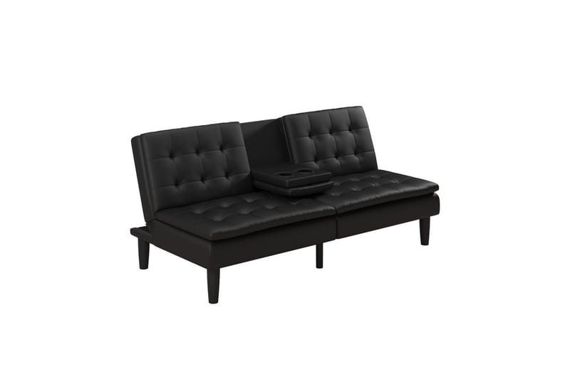 Sovesofa Maine Svart - Svart - Møbler - Sofaer - Sovesofaer