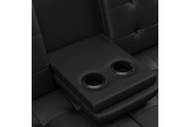 Sovesofa Maine Svart - Svart - Møbler - Sofaer - Sovesofaer